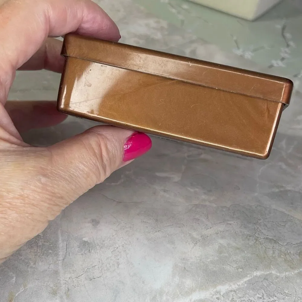 Vintage Midcentury Steeds The Jewel Box coaster set copper colored plastic.